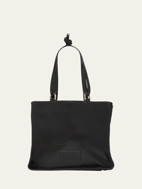 Numeric East-West Leather Tote Bag