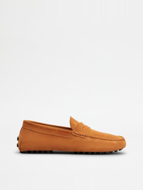 GOMMINO DRIVING SHOES IN SUEDE - ORANGE