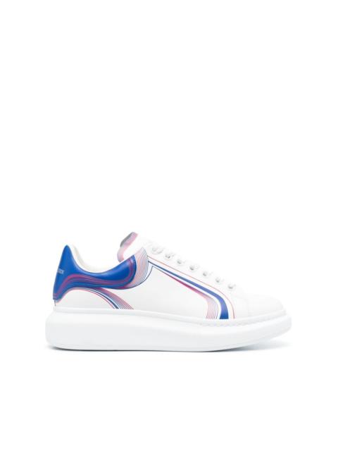 Oversized geometric-print sneakers