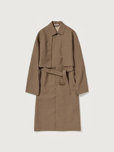 BONDED TROPICAL WOOL LAYERED SOUTIEN COLLAR COAT