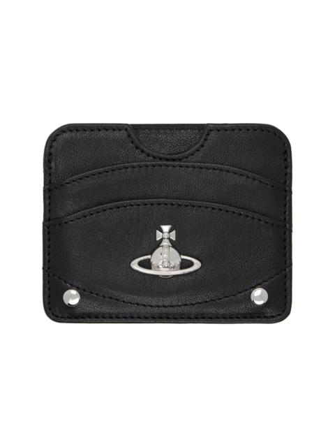Black Half Moon Flat Card Holder