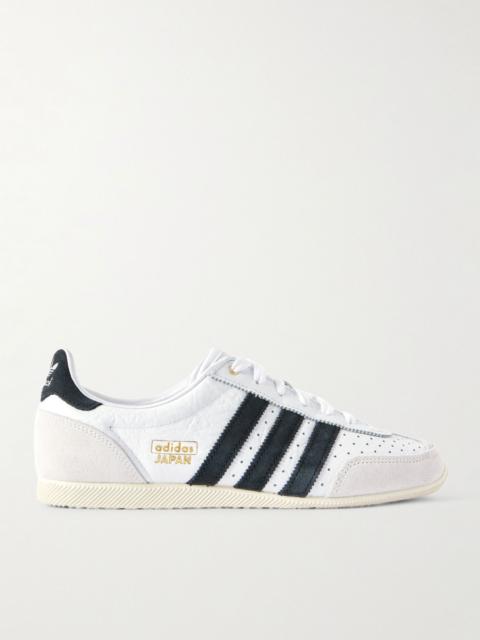 Japan Suede and Textured-Leather Sneakers White