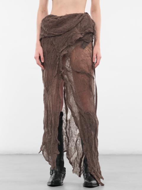 Beige Philomien Asymmetric Wrap Skirt