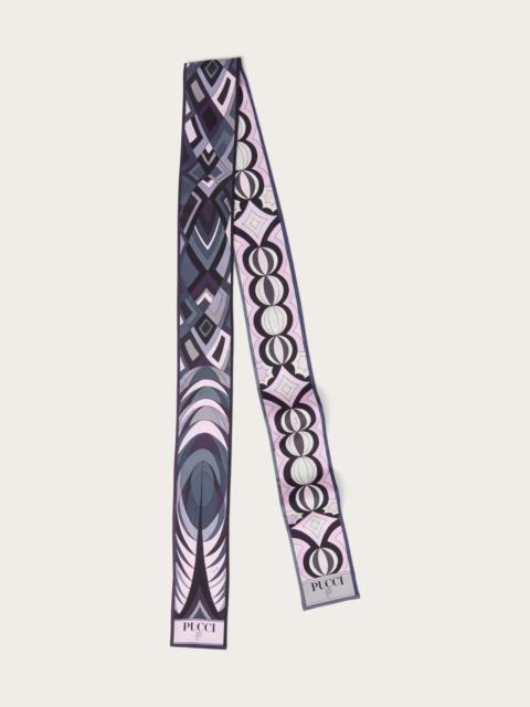 VOLUTE AND COLLANE PRINT SILK TWILL SCARF