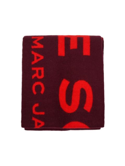 logo fringed scarf