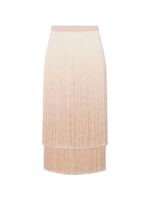 fringed-detail midi skirt