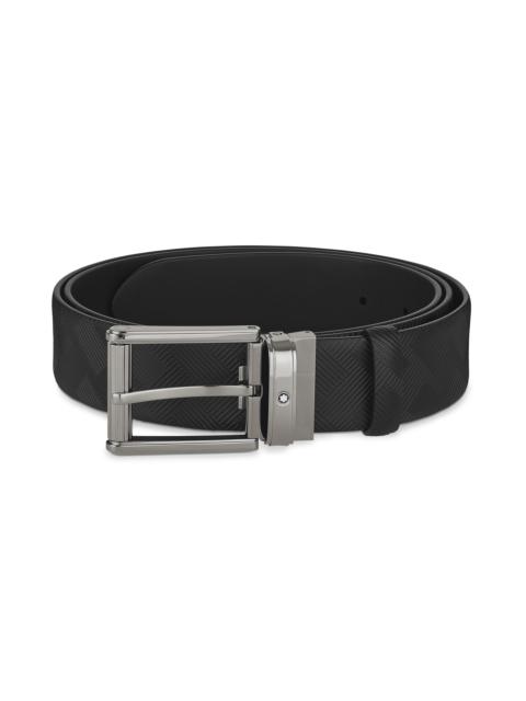 Black 35 mm leather belt