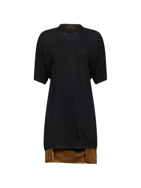 ribbed back-panel mini dress