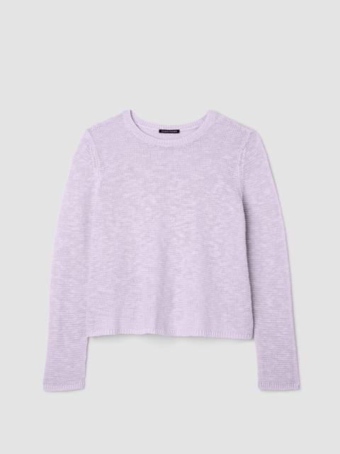 Organic Linen Cotton Slub Crew Neck Top