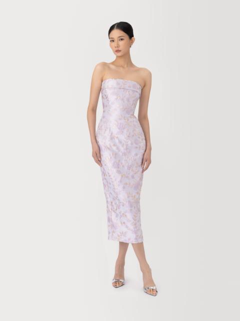 JUDITH JACQUARD MIDI DRESS