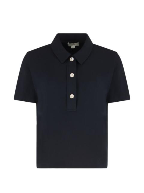 buttoned polo top