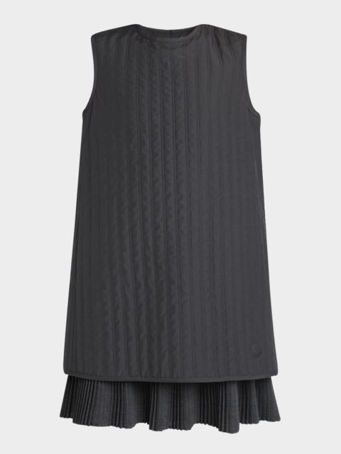 Quilted Sleeveless Shift Dress