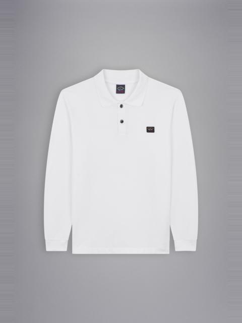 COTTON PIQUÉ POLO SHIRT WITH ICONIC BADGE