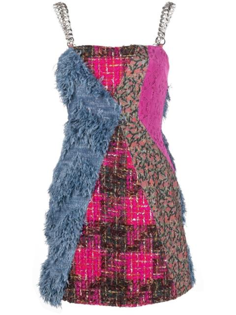 patchwork mini dress