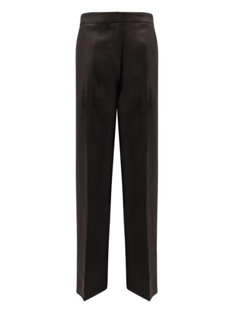 flat-front trousers
