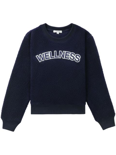 Wellness bouclÃ© cropped sweatshirt