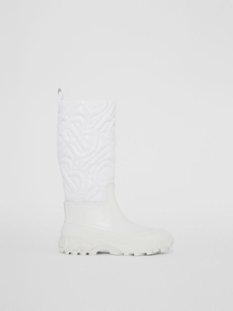 Quilted Monogram Panel Rain Boots