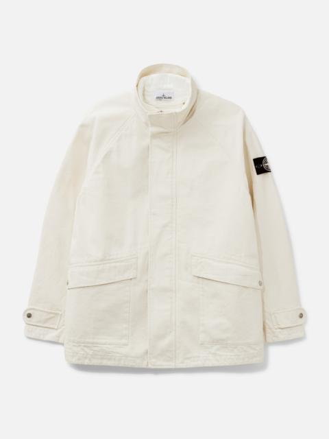 NATURAL COTTON GABARDINE_STONE ISLAND RAW BEAUTY SHORT PARKA