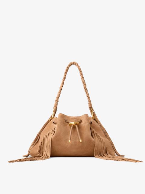 Cinch M
Toffee Suede Shoulder Bag With Fringes