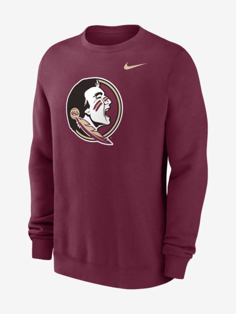 Florida State Seminoles Primetime Evergreen Logo Nike Men's College Pullover Crew