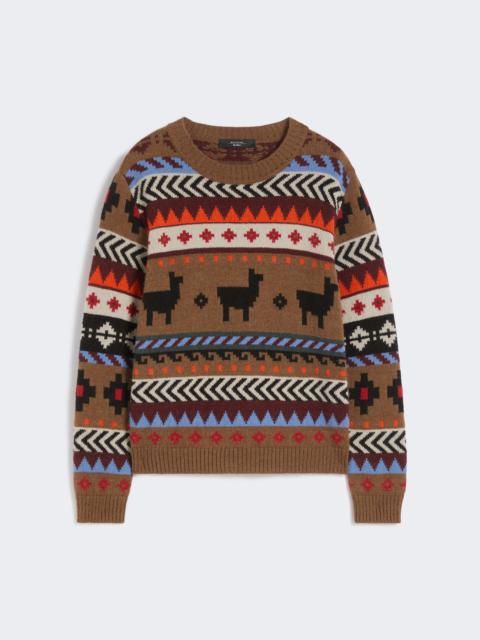 QUIRITE Wool and alpaca jacquard jumper