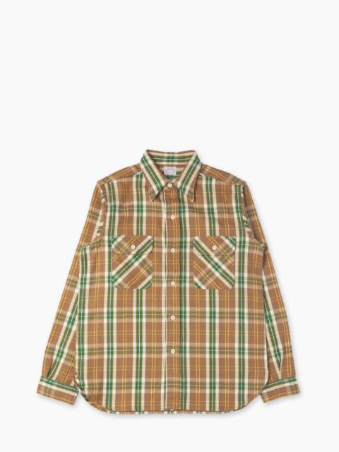 WAREHOUSE & CO. LOT 3104 FLANNEL SHIRT BROWN