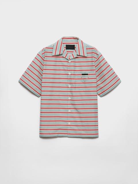 Striped cotton bowling shirt