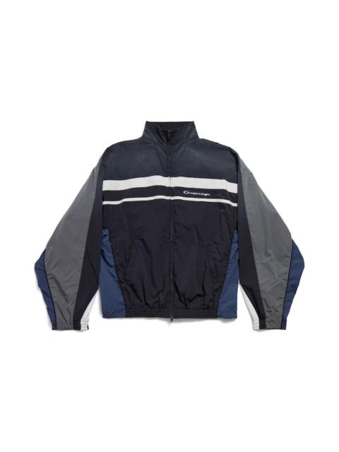 Men's 50/50 Tracksuit Jacket in Black Faded