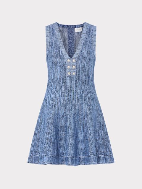 Shelby Pinstripe Knit Flare Dress