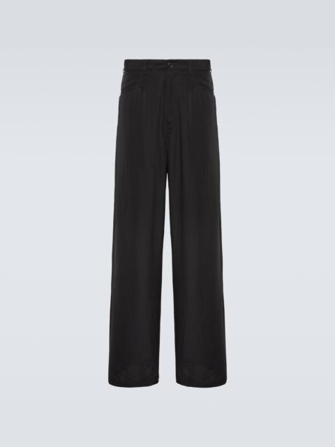 High-rise wide-leg pants