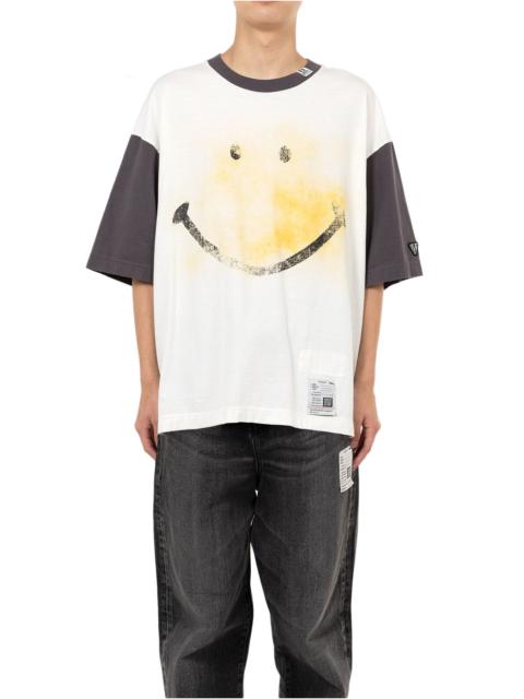 Smily Face Printed Ringer T-shirt