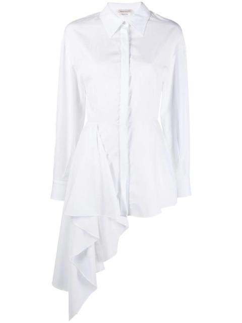 long-sleeve asymmetric shirt