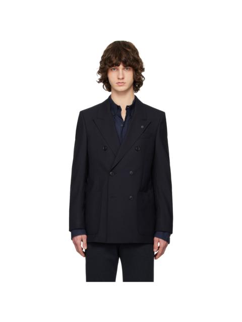 Navy Virgin Wool Blazer