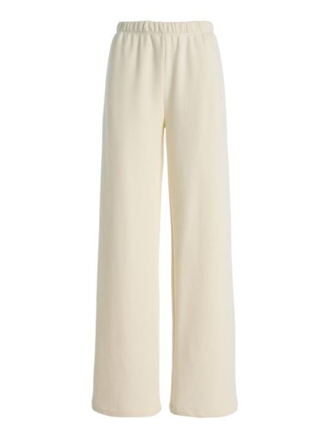 Oversized Cotton-Modal Wide-Leg Sweatpants white