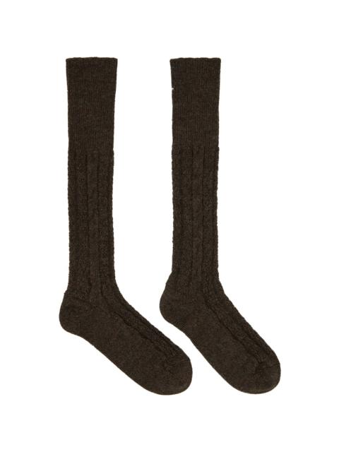 Brown Bootleg Socks