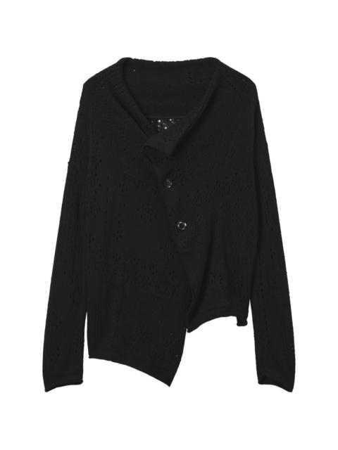 buttoned asymmetrical cardigan