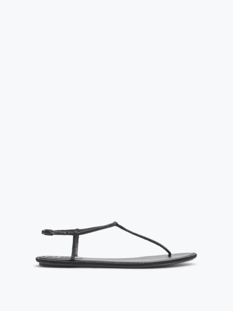 Diana Black Flat Sandal 10