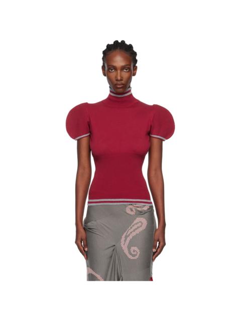 Red Simone Knit Turtleneck