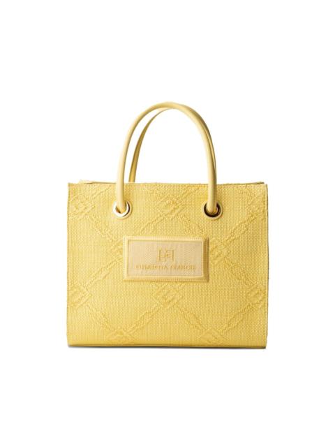 small woven-jacquard tote bag