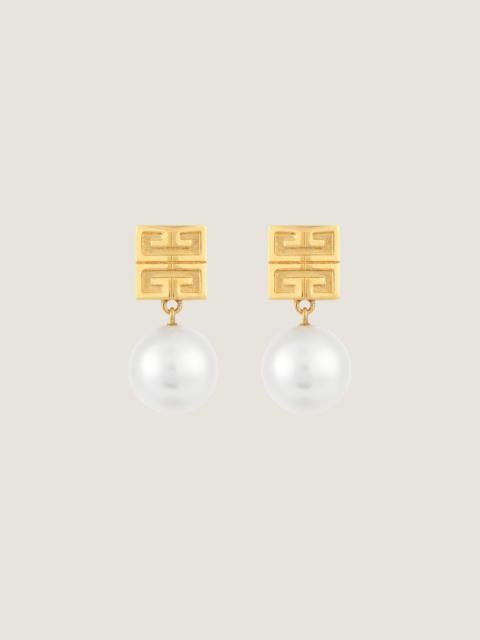 4G EARRINGS IN METAL WITH PEARLS