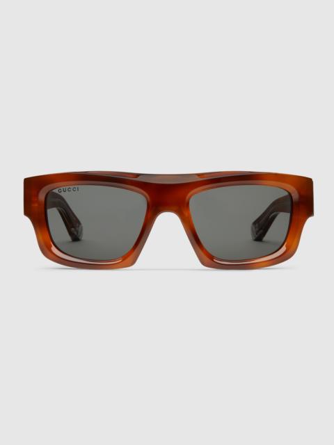 Rectangular frame sunglasses
