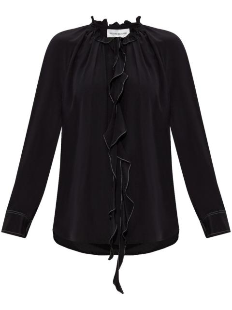 ruffle-detailing blouse