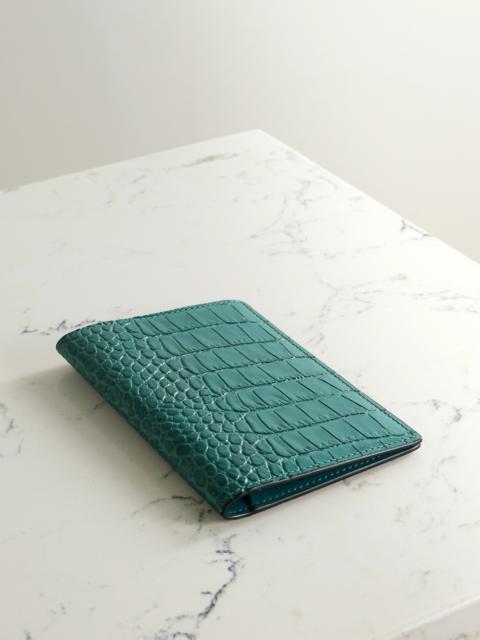 Mara Croc-effect Leather Passport Holder