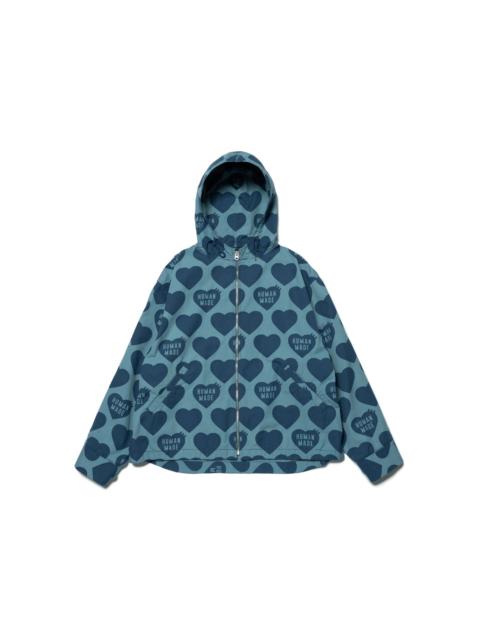 Human Made Heart Zip-Up Parka Blue