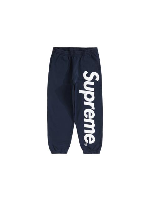Supreme Satin Appliqué Sweatpant Navy
