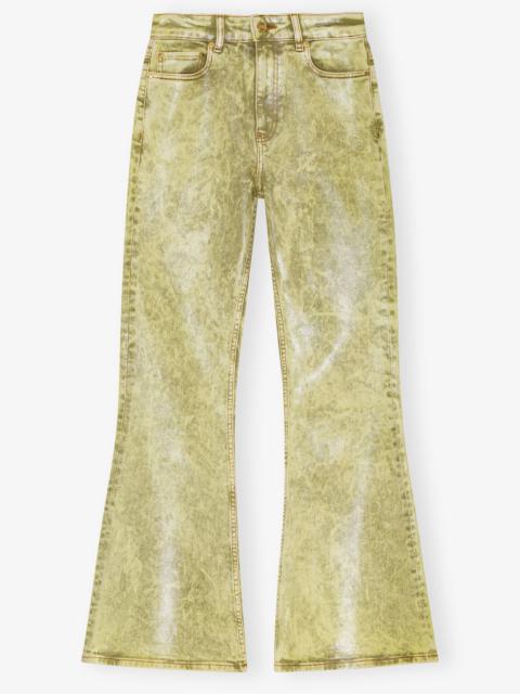 YELLOW FOIL OVERDYED DENIM JEANS