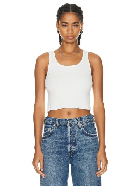 Cropped Scoop Neck Tank Top
