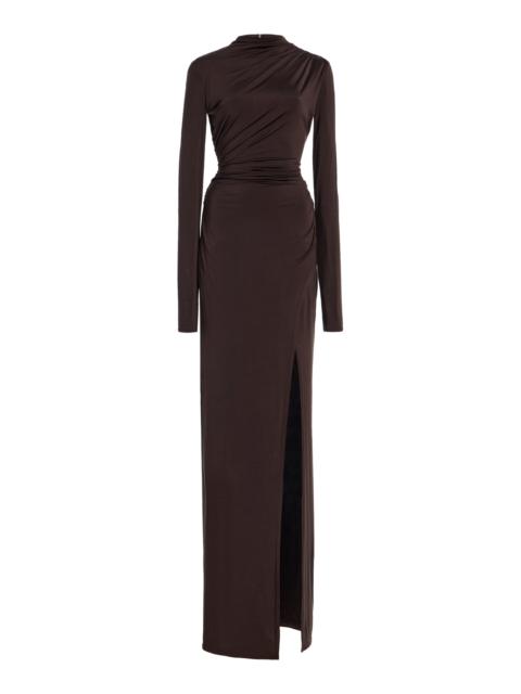 Jersey Draped Gown brown
