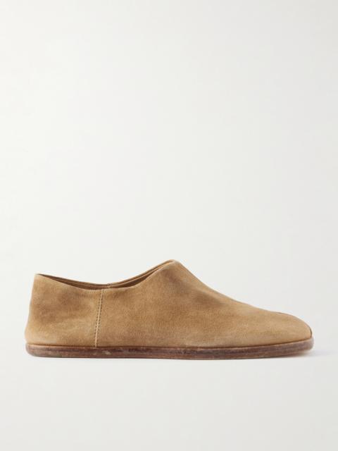 Tabi Split-toe Suede Collapsible-heel Loafers