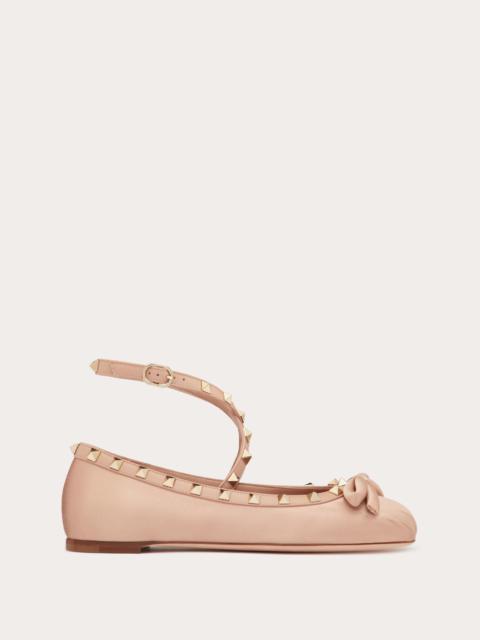 ROCKSTUD SATIN BALLERINA